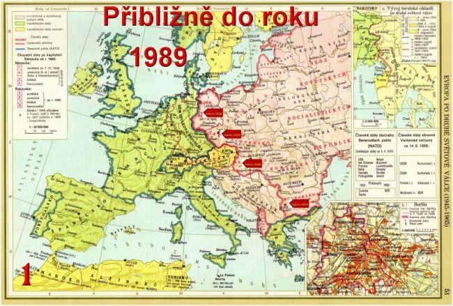 Takto vypadalo přibližně rozložení sil do roku 1989!